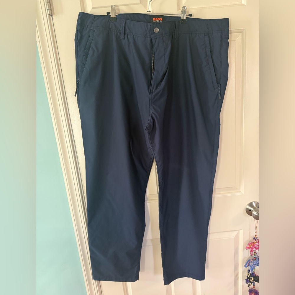 Bass Men's Slim Straight Blue Chinos.